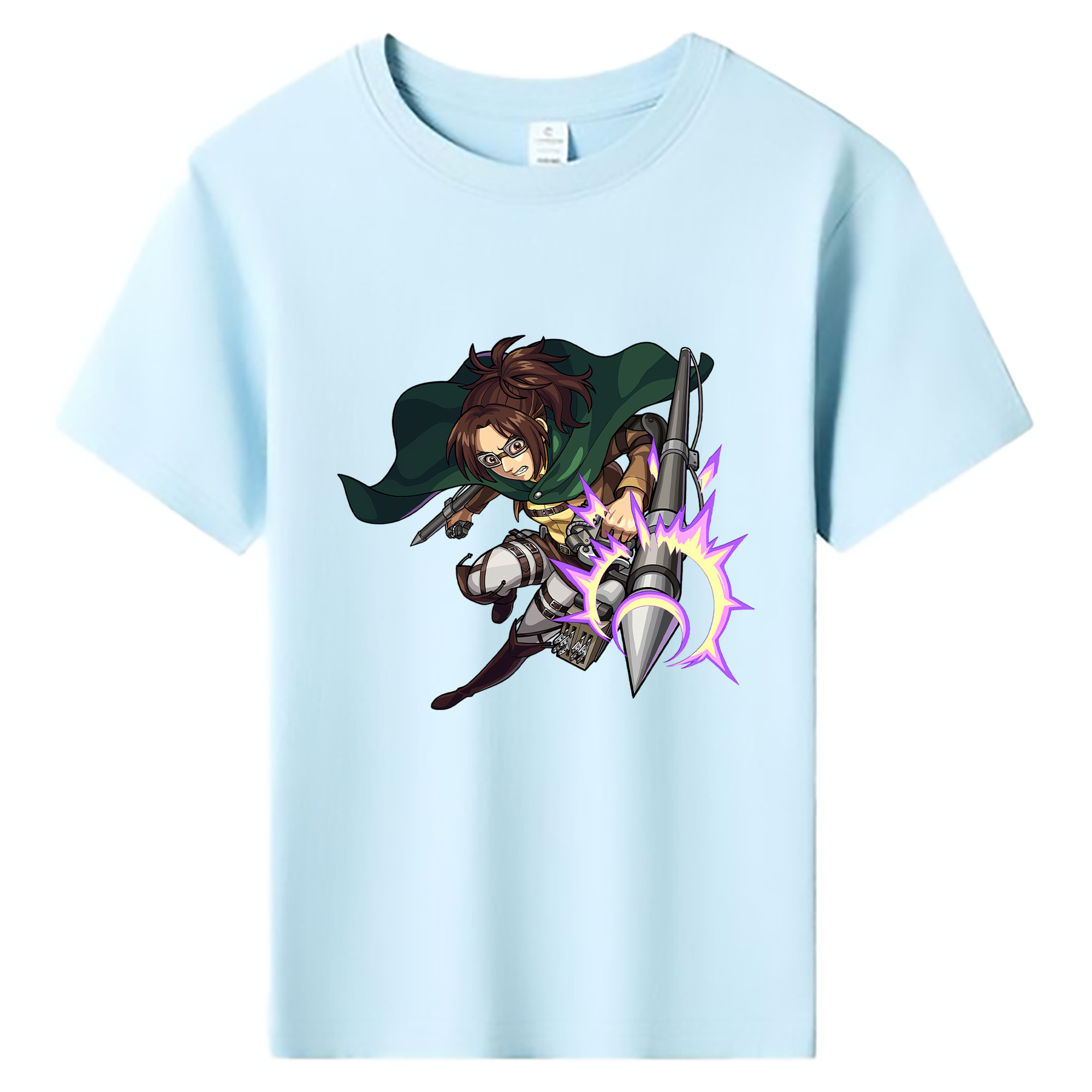 （画像用） 進撃の巨人 ハンジ·ゾエ Attack on Titan Hanji Zoe 綿100％キッズTシャツ（フロントプリント）